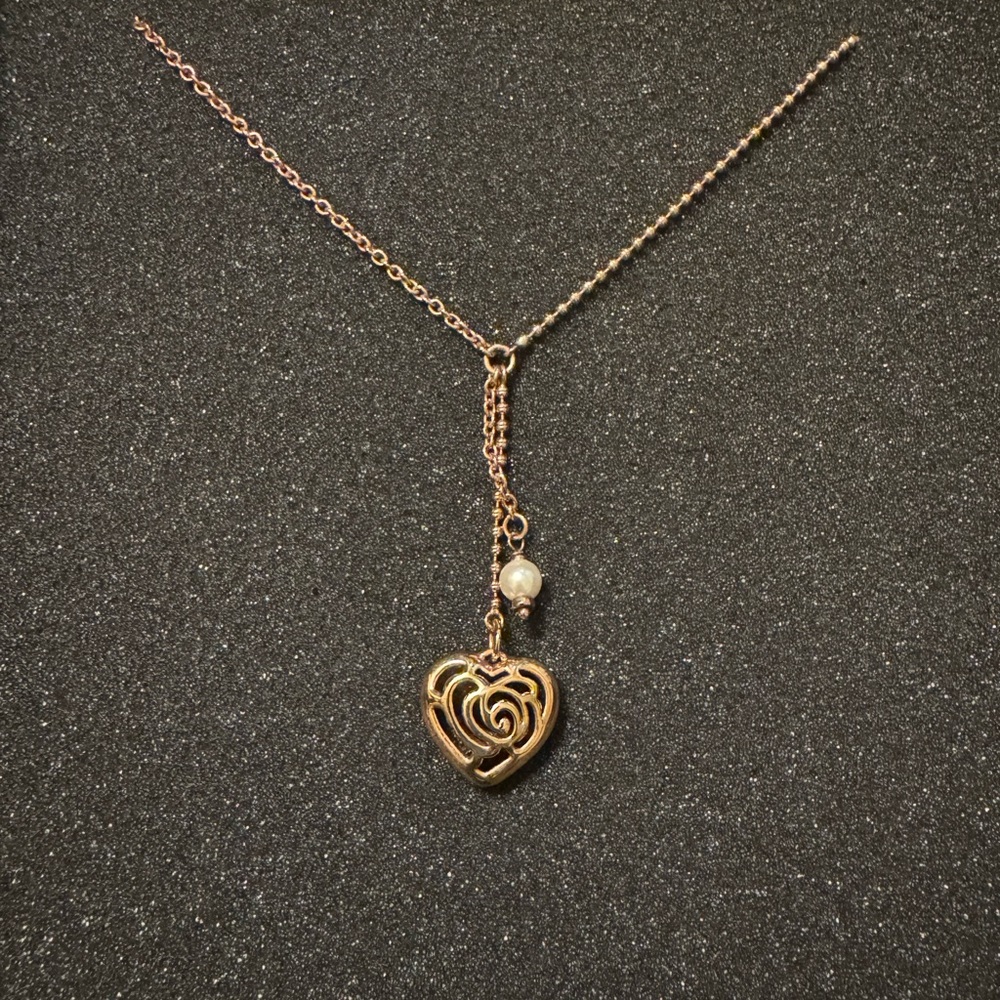 Gold Celtic Heart Pendant Necklace